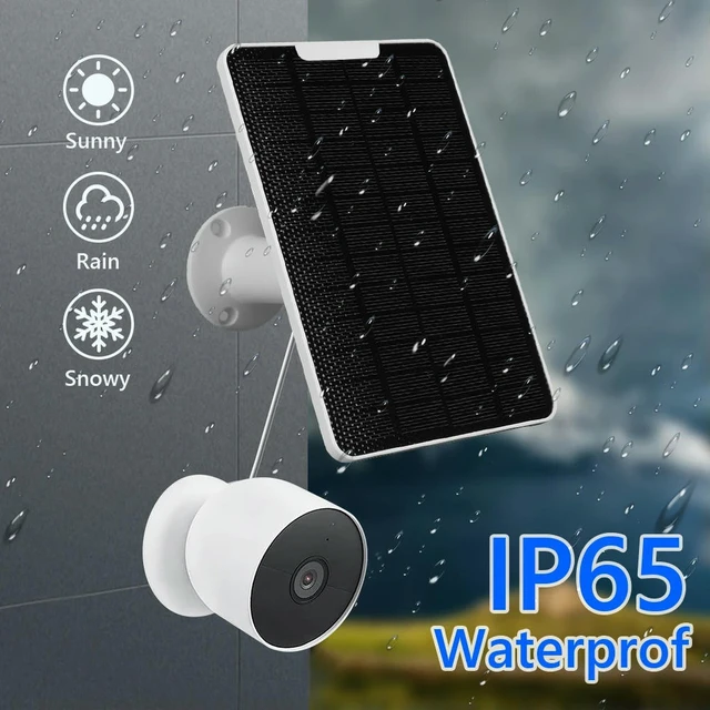 Alt view image 5 of 6 - Solar Cells Charger IP65 Waterproof Monocrystalline Solar Panel with Rack and Screwdriver 4W 5V Compatible with Google Nest Cam