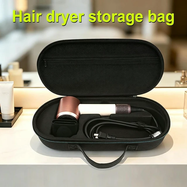Alt view image 5 of 6 - Hard Carrying Case for Hair Dryer Travel HD19 Adults Outdoors Use EVA Protective Case with Hand Strap and Zipper