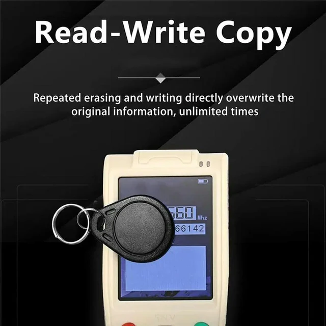 Alt view image 5 of 6 - 50Pcs T5577 Writable 125Khz RFID Key Fob Proximity ID Card Token Tag, 125Khz RFID Writable Rewritable T5577 Fob