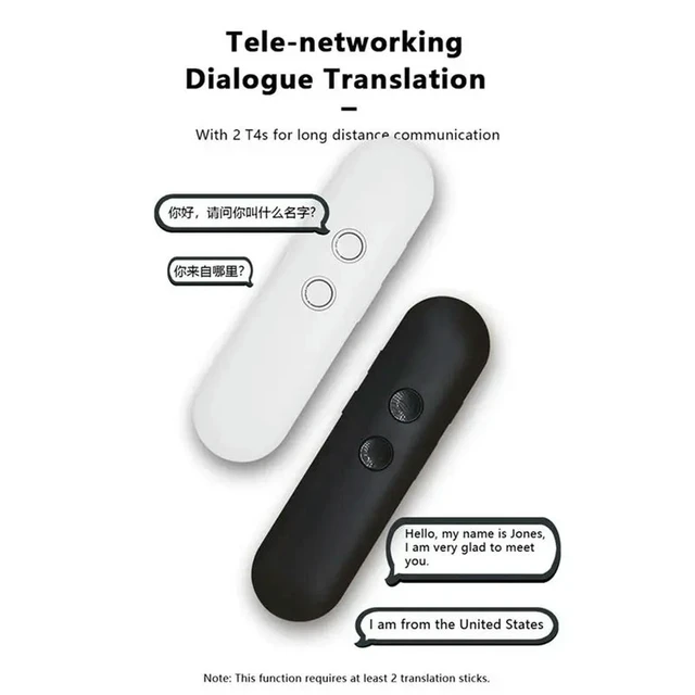 Alt view image 5 of 6 - Mini T4 Pen AI Translator 40 Multi-Language Bluetooth-Two-Way Real-Time Voice Compatibility White
