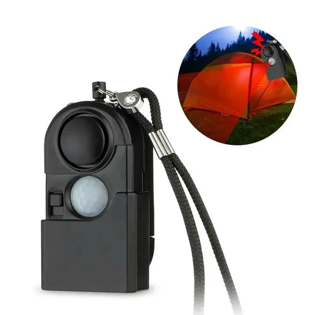 Alt view image 5 of 6 - 4Pcs Mini Motion Detector Alarm 120DB Siren SOS LED Light Security For Travel Home Kids Safe Personal Alarm