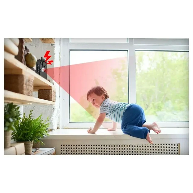 Alt view image 6 of 6 - 4Pcs Mini Motion Detector Alarm 120DB Siren SOS LED Light Security For Travel Home Kids Safe Personal Alarm