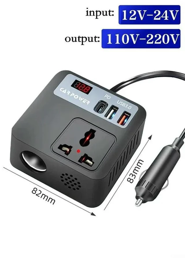 Alt view image 5 of 6 - Car Power Converter Multifunctional Vehicle Power Conversion Board Vehicle Inverter for Truck and All Types of Vehicles