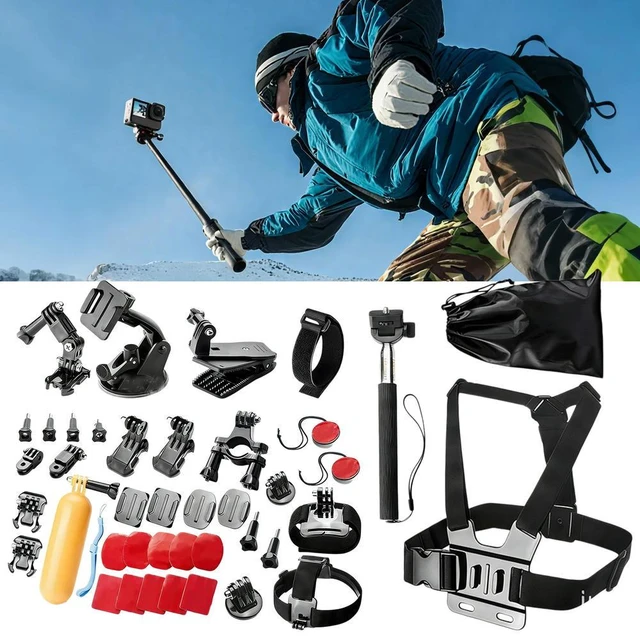 Alt view image 5 of 6 - 40-in-1 Action Camera Accessories for GoPro 10 9 8 Outdoor Cycling Camping Picnic Action Cameras Accessory Kit with Bags