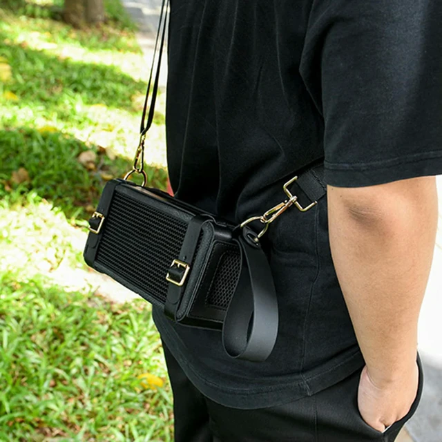 Alt view image 6 of 6 - PU Protective Cover with Adjustable Shoulder Strap Travel Protective Cover Case for Marshall Middleton BT Speaker