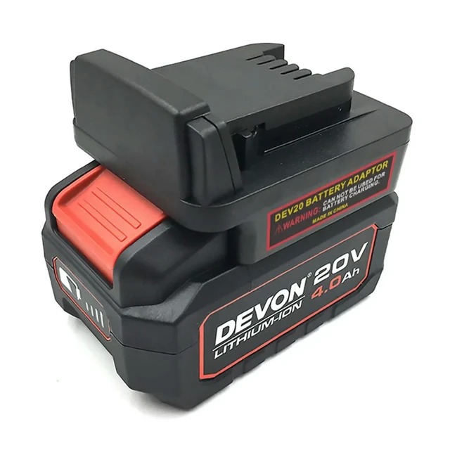 Alt view image 6 of 6 - Adapter Converter for Devon 20V Lithium Batteries Adapter for Milwaukee 18V Lithium Batteries Power Tools Accessories