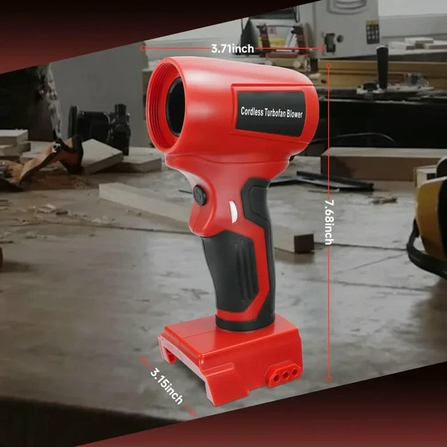 Alt view image 6 of 6 - Electric Cordless Turbo Blower Violent Blower Handheld Jet Fan Snow Leaf Dust Patio Cleaning Tools for Milwaukee 18V Batteries