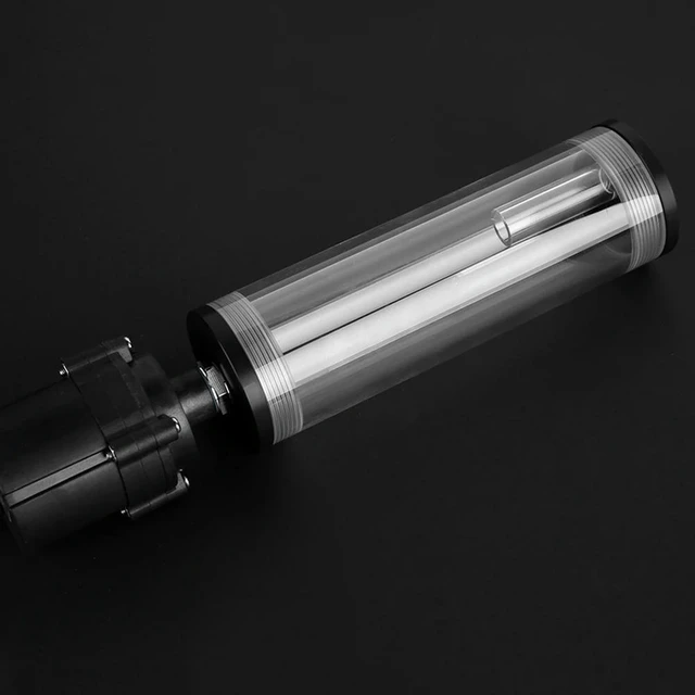 Alt view image 4 of 6 - Water Cooler Cylinder Reservoir Transparent Cylindrical Computer PC Water Cooling Tank with G1/4 Thread Tools