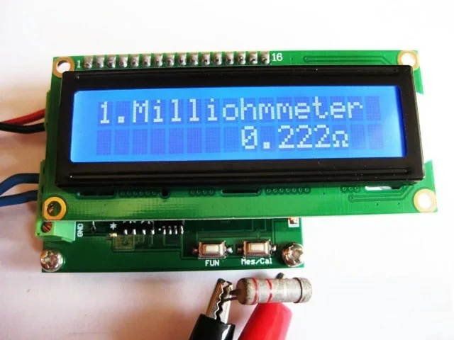 Alt view image 6 of 6 - High Precision Milliohm Meter 0 to 120Ohm Low Resistance Tester Capacitance Meter Testing Module