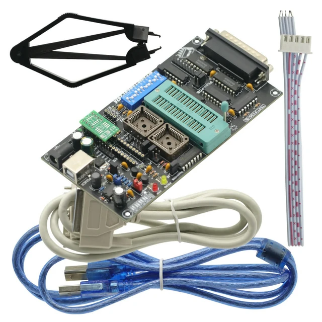 Alt view image 4 of 6 - SPI 25xx PCB5.0T-2021 Willem EPROM programmer, BIOS009 PIC,support 0.98d12,promotion clip PLCC32+SOIC 8 pin adapter