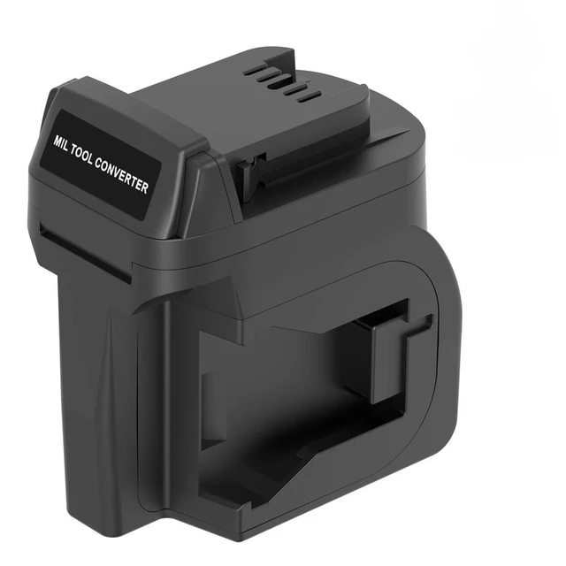 Alt view image 4 of 6 - For Milwaukee Two Packs 18V Li-ion Batteries Compatible with For Milwaukee 18V Li-ion Power Tool MIL18MIL 2 in 1 Adapter