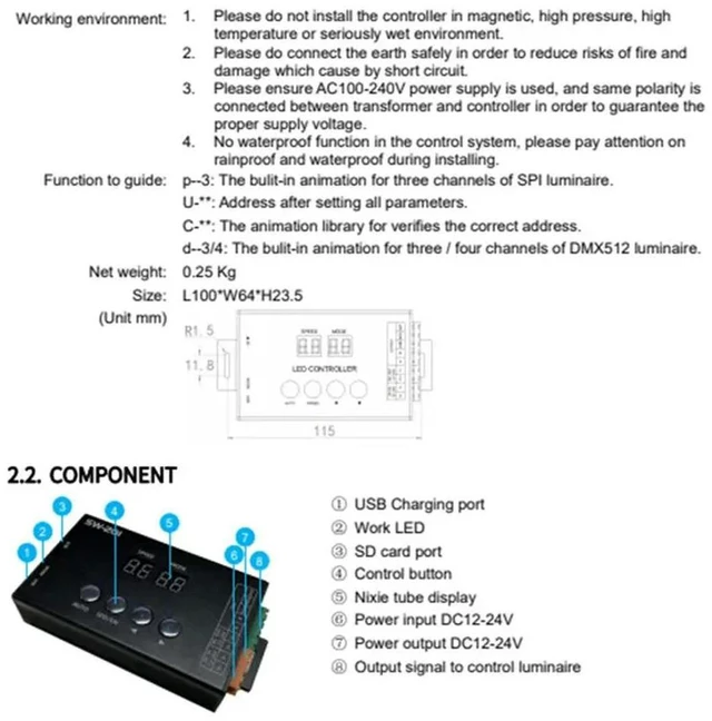 Alt view image 5 of 6 - SW201 DMX512 Address Code Writer M512/SM16512/ UCS512/GS8512 Etc Address Writer For DMX512 Code Writers