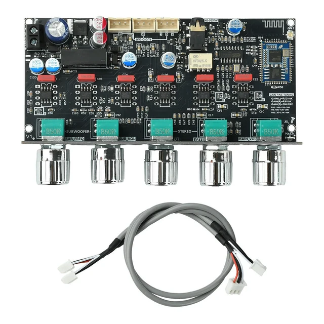 Alt view image 4 of 6 - ZK-PRO2 Power Amplifier Decoding Board Fever Pre Stage Tone Board 2.1 Channel Subwoofer With High Pass BT Decode QCC3034+ES9023