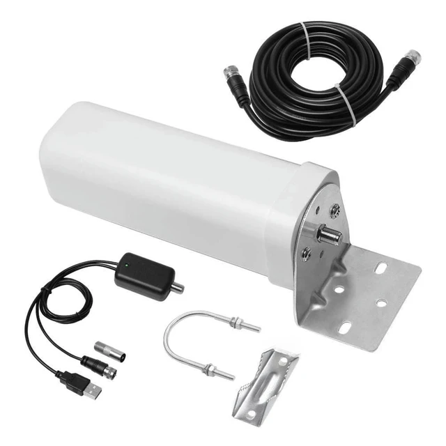 Alt view image 4 of 6 - 600 Miles HDTV Digital Antenna ABS Signal Amplified TV Antenna Wear Resist HD 4K Digital TV Antenna for Roof Utility Pole RV