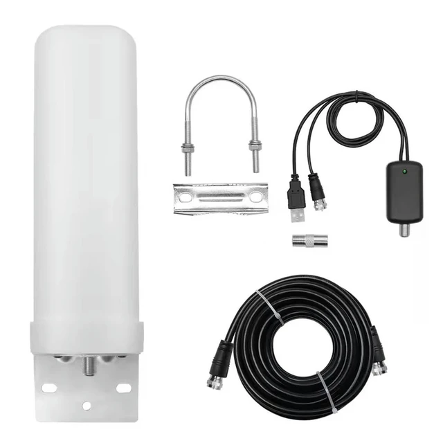Alt view image 6 of 6 - 600 Miles HDTV Digital Antenna ABS Signal Amplified TV Antenna Wear Resist HD 4K Digital TV Antenna for Roof Utility Pole RV