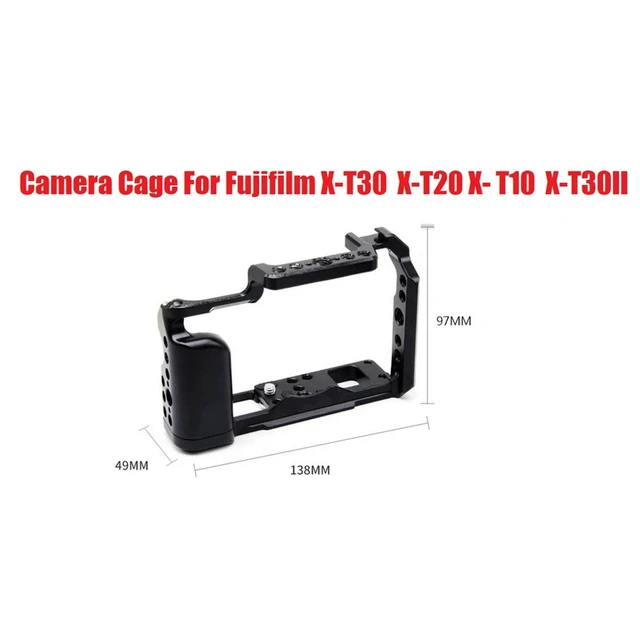 Alt view image 4 of 6 - Aluminum Camera Cage For Fujifilm Fuji X-T30 X-T20 X- T10 X-T30II Protective Cage Accessories Quick Release Plate