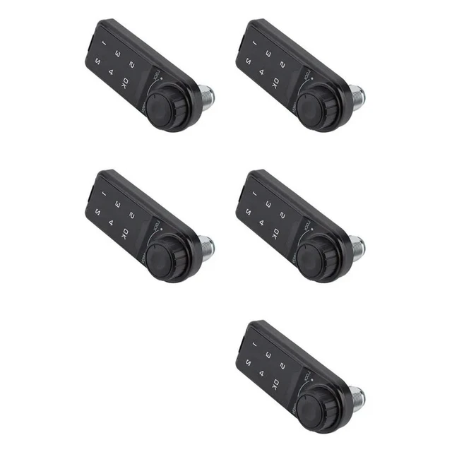 Alt view image 4 of 6 - 5X Door Access Digital Electronic Security Cabinet Coded Locker Contact Keypad Password Key Access Lock-A