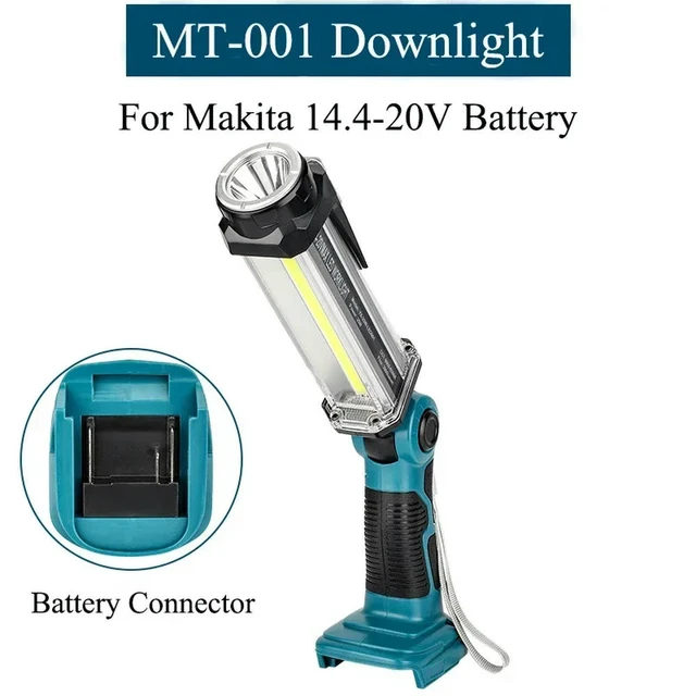 Alt view image 4 of 6 - Camping Light 35W Outdoor Flashlight LED Work Light for Makita 18V Li-Ion Batteries for Auto Repair Workplace Lighting