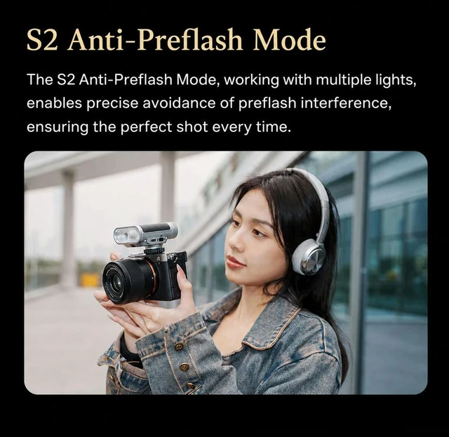 Alt view image 4 of 6 - Photography Speedlight Flashs For Vintage Z1 S1/S2 Optical Trigger Type-C Fast Charging for DSLR & Mirrorless Cameras