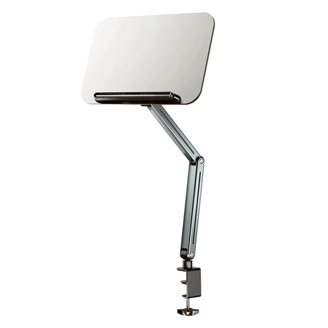 Alt view image 4 of 6 - Desk Clamp Book Stand for Reading Adjustable Cookbook Stand Reading Book Bracket for Laptop Recipe Textbook