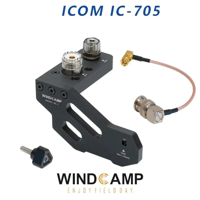 Alt view image 4 of 6 - CNC Aluminum Alloy Quick Release Antenna Stand Support for 705 ICOM IC-705