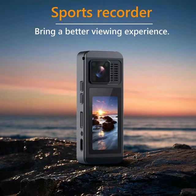 Alt view image 6 of 6 - 4K Wearable Video Recorder 130 Degree Wide Angle Mini Body Camera with Back Clip for Running Cycling Hiking Outdoor Adventures
