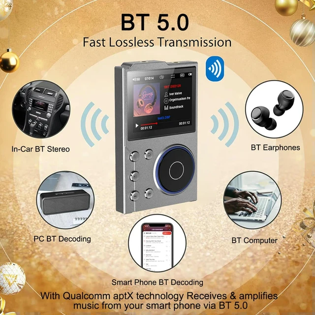 Alt view image 4 of 5 - HiFi MP3 Player Audio Player Bluetooth-Compatible 5.3 HiFi Lossless Audio Player Digital Audio Music Player