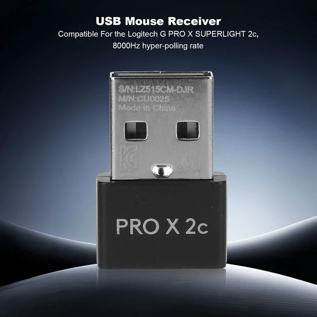 Alt view image 5 of 6 - USB Dongle Mouse Receiver Adapter Replacement for Pro X Superlight 2c Gaming Mouse Pairing USB Receiver Replacement