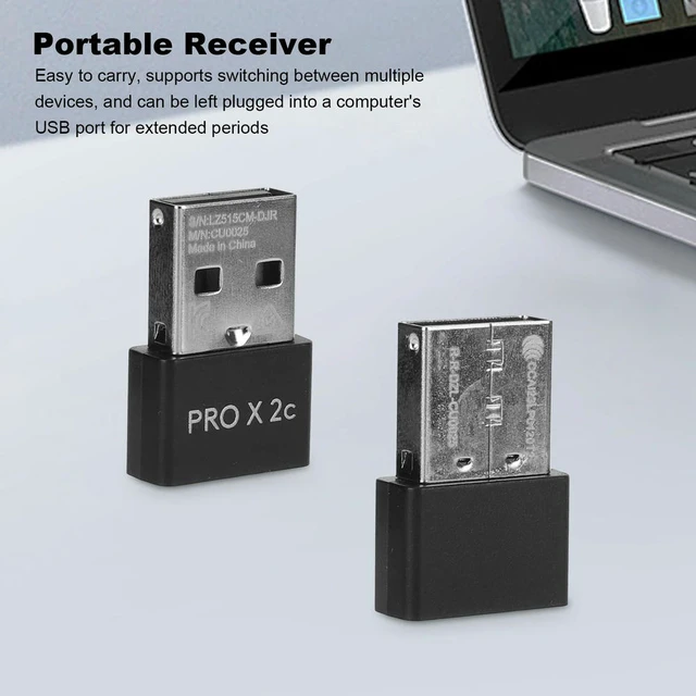 Alt view image 6 of 6 - USB Dongle Mouse Receiver Adapter Replacement for Pro X Superlight 2c Gaming Mouse Pairing USB Receiver Replacement