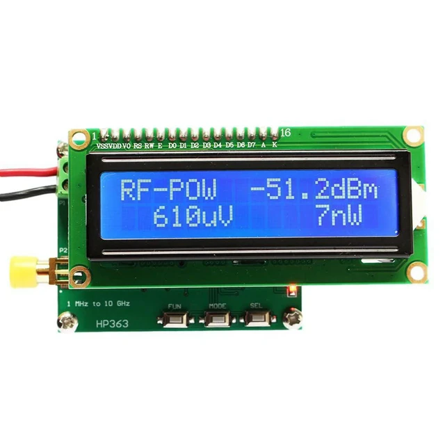 Alt view image 4 of 6 - HP363 ligent Digital RF Power Meter 1MHz to 10GHz -50 to 0dBm RF Signal Measuring Meter Module for Calibration