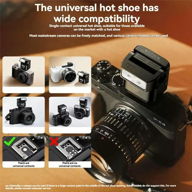 Alt view image 6 of 6 - Mini Flash Rechargeable Camera Flash For //Digital Film Dslr Cameras Universal F2