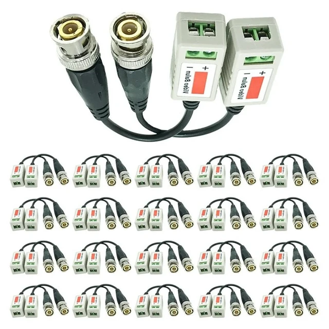 Alt view image 4 of 6 - 50Pairs (100Pcs) UTP Video Balun Twisted CCTV Balun Passive s BNC Cable Cat5