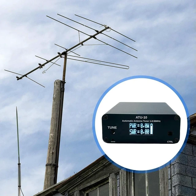 Alt view image 5 of 6 - ATU10 Automatic Antenna Tuner 1-15W Antenna Automatic Tuner 1.8-50MHz 0.91 Inch OLED Display