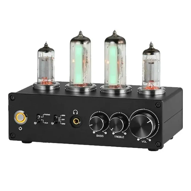 Alt view image 4 of 6 - T9 Mini 6E2 MM/MC Phono Stage Turntable Preamp Hifi Stereo Audio Vacuum Tube Preamplifier Dekstop Headphone Amp