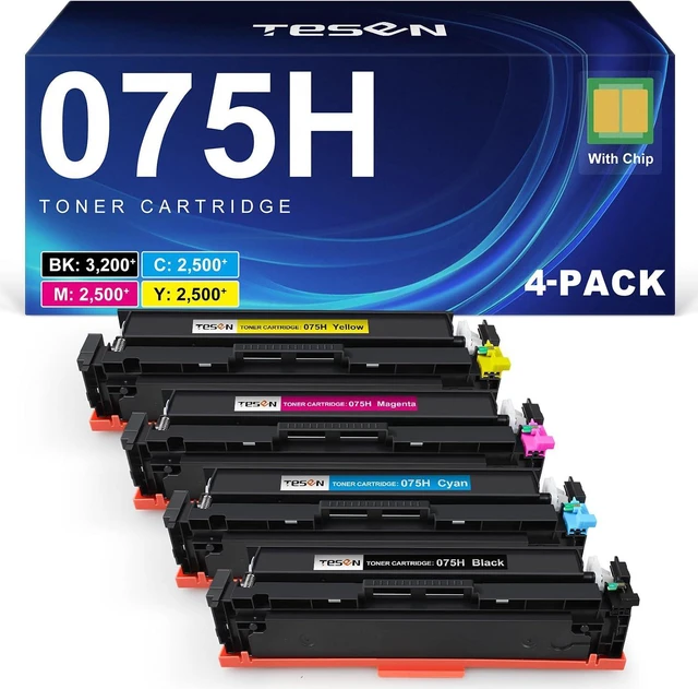 Alt view image 7 of 7 - TESEN 075H 075 Toner Cartridge Set MF665CDW LBP646Cdw 4 Pack High Capacity
