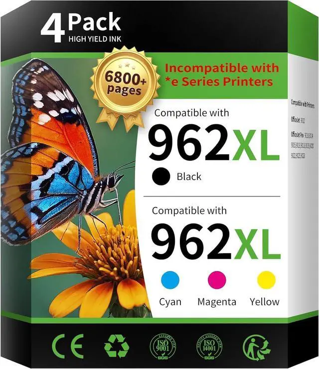 Main image of INK4U 962XL Ink Cartridges 4-Pack, with Chip, High Yield