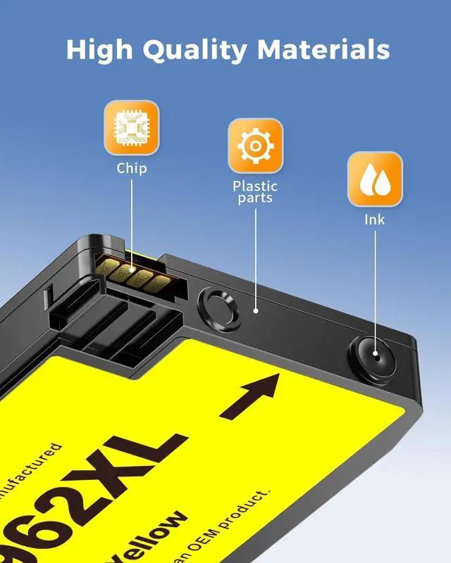 Alt view image 3 of 7 - INK4U 962XL Ink Cartridges 4-Pack, with Chip, High Yield