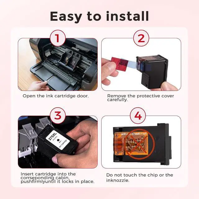 Alt view image 6 of 7 - 275XL 276XL Ink Cartridges Replacement for Canon Ink 275 276 XL PG-275 CL-276 (2-Black, 1-Color, 3-Pack) for TR4700 TR4720 TS3700 TS3722 TS3522 TR4722 TS3500 TS3520 TS3720 TR4723 TR4725 Printers