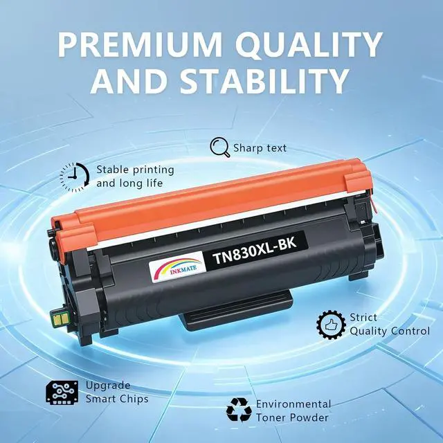 Alt view image 4 of 7 - TN830XL Black High Yield Toner Cartridge Replacement for Brother TN830 TN830XL/V/R Compatible with DCP-L2640DW HL-L2400D HL-L2405W HL-L2460DW HL-L2465DW MFC-L2820DW Laser Printer (2 Pack)