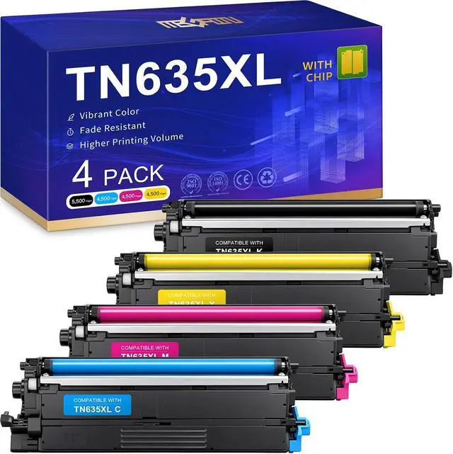 Alt view image 2 of 7 - MEGAIN TN635XL TN 635XL TN-635XL TN635 Toner Cartridge Replacement for MFC-L8930CDW HL-L8430CDW MFC-L8730CDW MFC-L8970CDW HL-L8430CDWT MFC-EX575 HL-L8570CDW Printer (with chip, 4 Pack)