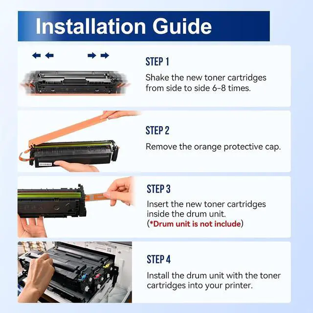 Alt view image 7 of 7 - 206X Toner Cartridges 4 Pack High Yield Compatible for HP Pro MFP M283fdw