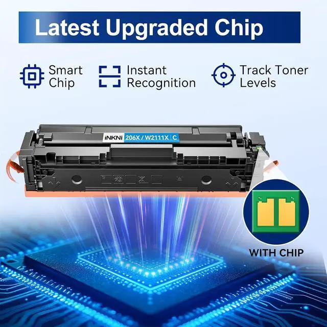 Alt view image 6 of 7 - 206X Toner Cartridges 4 Pack High Yield Compatible for HP Pro MFP M283fdw