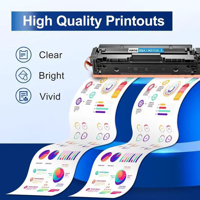 Alt view image 5 of 7 - 206X Toner Cartridges 4 Pack High Yield Compatible for HP Pro MFP M283fdw