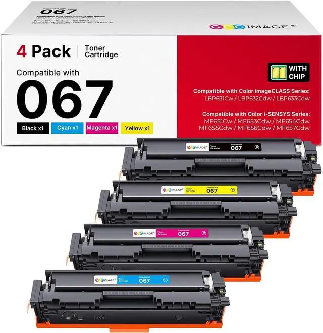 Main image of GPC Image 067 Toner Cartridge Set Replacement for Canon 067 067H Toner Cartridge Set Cartridge 067 use for Canon Color ImageClass MF656Cdw LBP632Cdw MF654Cdw MF653Cdw LBP633Cdw MF650C Printer (4 Pack)