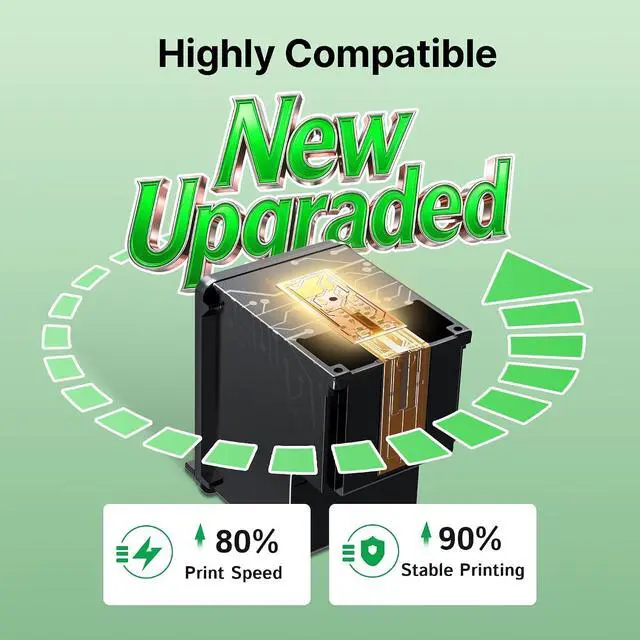 Alt view image 5 of 6 - TECKKIN 62 Ink Cartridge Replacement for HP Ink 62 HP 62 62XL Works with Envy 5540 5549 5640 5660 7640 7645 OfficeJet Mobile 250 200 OfficeJet 5740 5741 8040 Printer (2 Pack)
