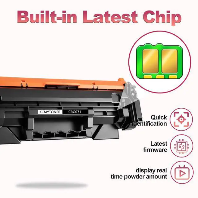 Alt view image 4 of 7 - 071 Compatible Toner Cartridge Replacement for Canon 071 Black Cartridge use for ImageCLASS LBP122dw LBP120 Mf272dw Mf275dw Series Printers(1200 Pages,with Chip)