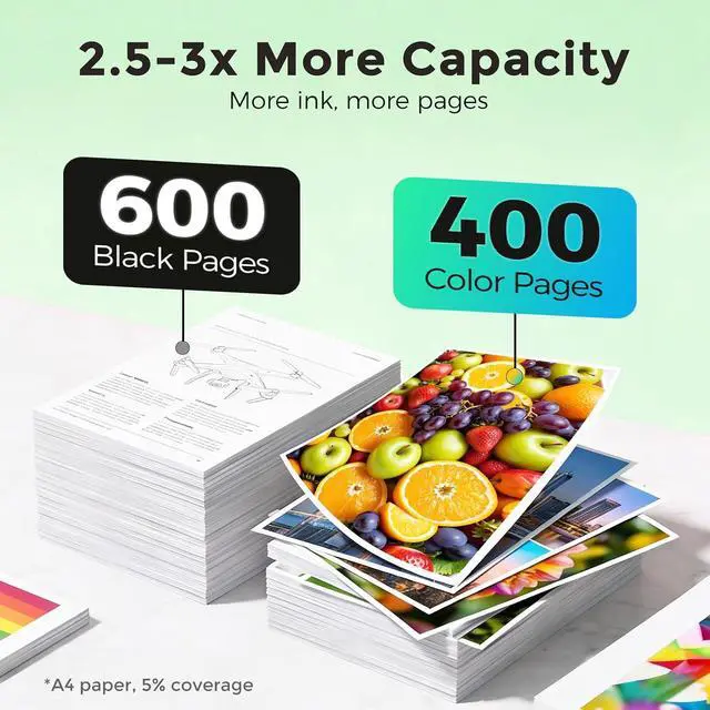Alt view image 3 of 6 - 65XL Black Color Combo 2-Pack Ink Cartridge Replacement for HP Ink 65 HP65 XL HP65XL work with Envy 5055 5000 5052 5014 5070 5010 Deskjet 3755 3700 3772 2600 3752 2622 2652 2640 2655 3722 3720 Printer