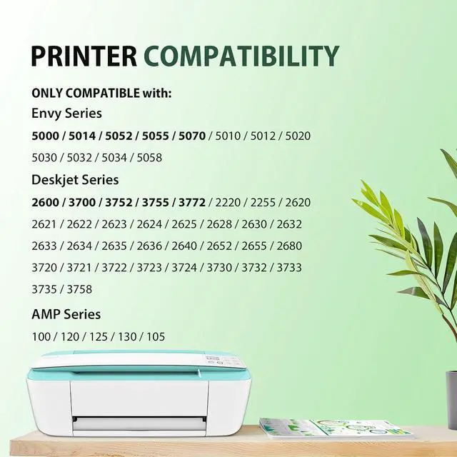Alt view image 2 of 7 - 65XL 65 Black and Color Combo Pack Ink Cartridges DeskJet 3755 Envy 5055