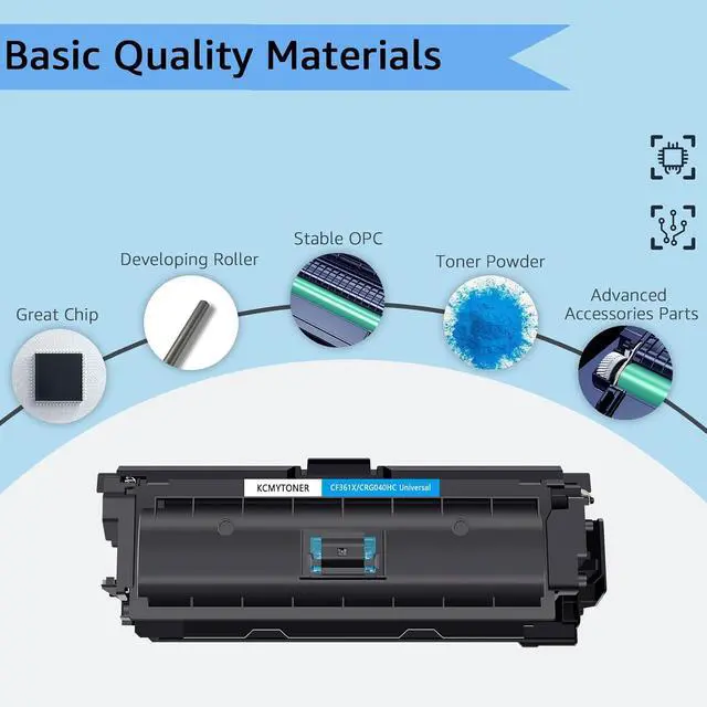 Alt view image 4 of 7 - 1 Pack 508X Cyan Toner Cartridge Compatible for HP 508X CF361X for Color Enterprise M553 M553dn M553n M553x MFP M577 M577z M577dn M577f M577c M552dn Printer