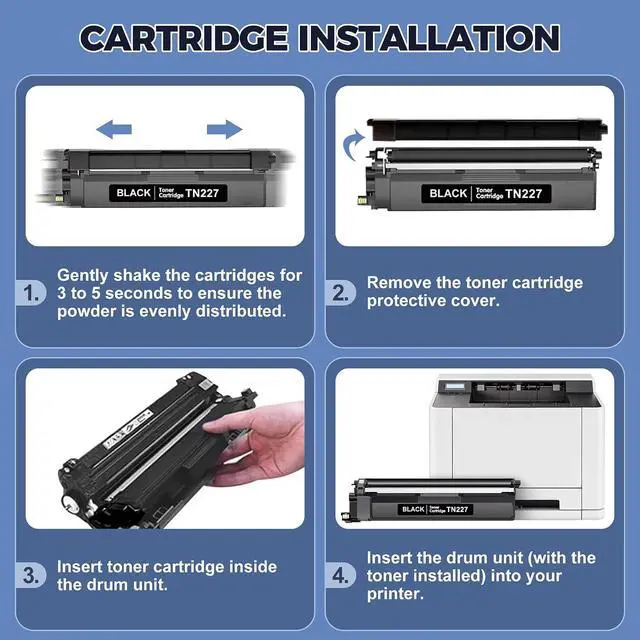 Alt view image 7 of 7 - TN227 Toner Cartridges 4 Pack (9900 Pages) for HL-L3270CDW Toner Cartridges